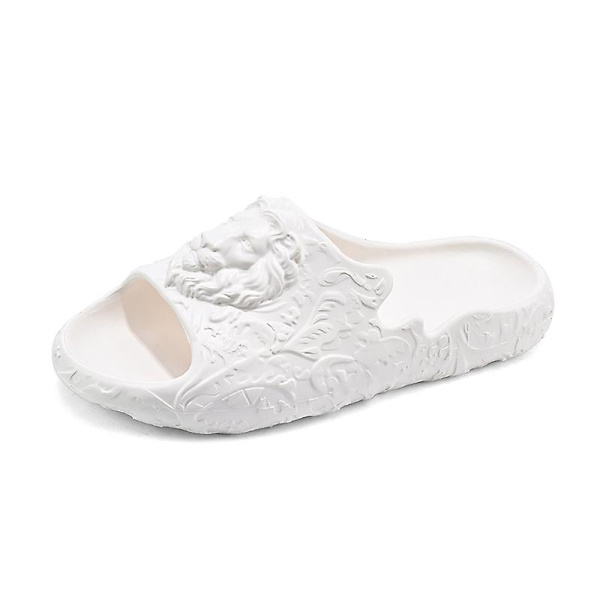 Strandtofflor för män Modesandaler Utomhus Halkfria inomhusskor 3Bs2180 White 40-41