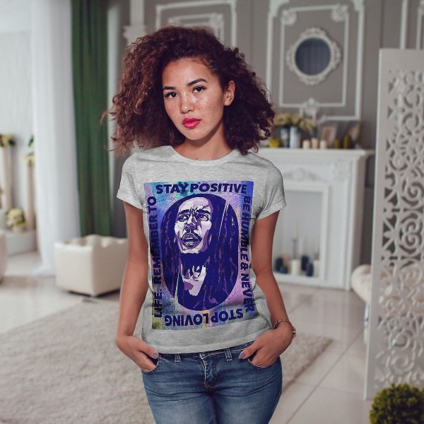 42 kändis Bob Marley T-shirt för kvinnor S