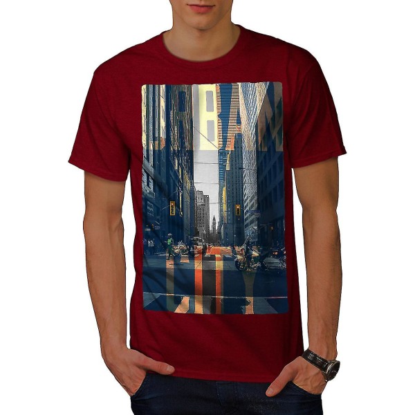 Urban City Usa Mode Män Röd-skjorta XL