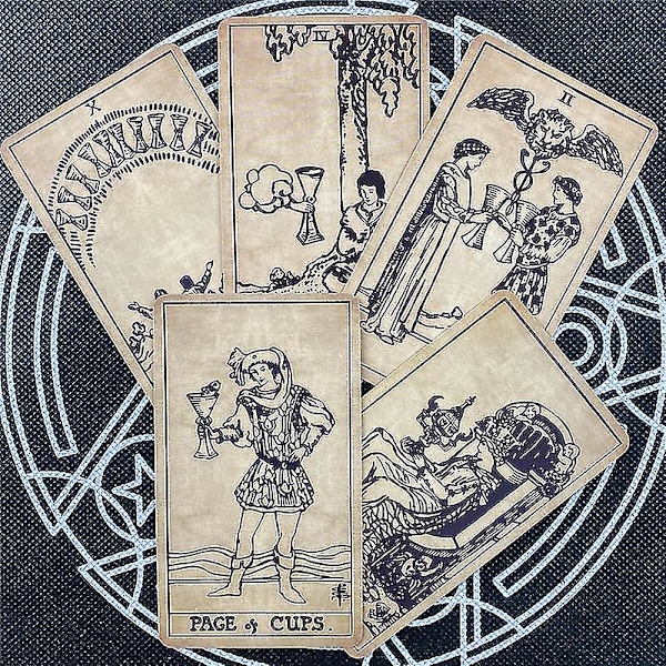 The New Tarot Collection Cards Klassiska brädspel Fantasifullt Oracle Divination Desk-spel med pdf-guidebok78st Tt96