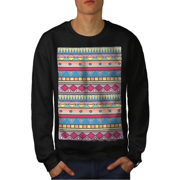 Stripes Patterns Herr Blacksweatshirt L
