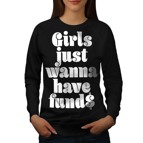 Tjej ha kul Cool kvinnor Blacksweatshirt S