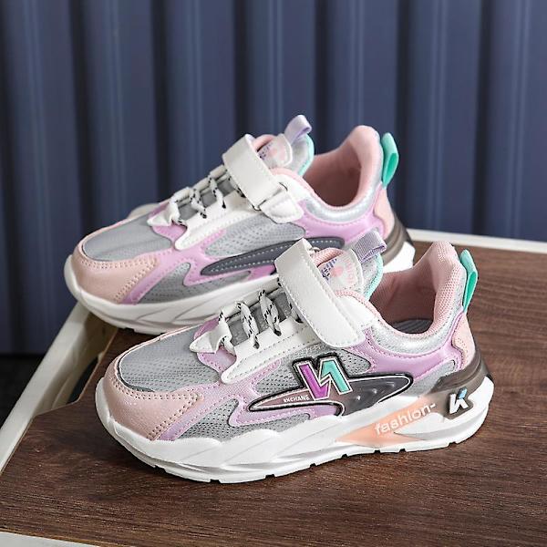 Barn Sneakers Andas löparskor Mode Pojkar Flickor Sportskor 3Au8909 Pink 34
