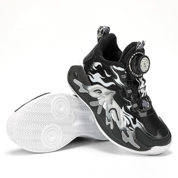 Kids Sneakers Andas löparskor Mode Sportskor YJ963 BlackWhite 30