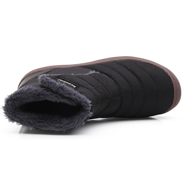 Vintersnöskor för män Halkfri Casual Lätt vandringskänga 1978 Black 44