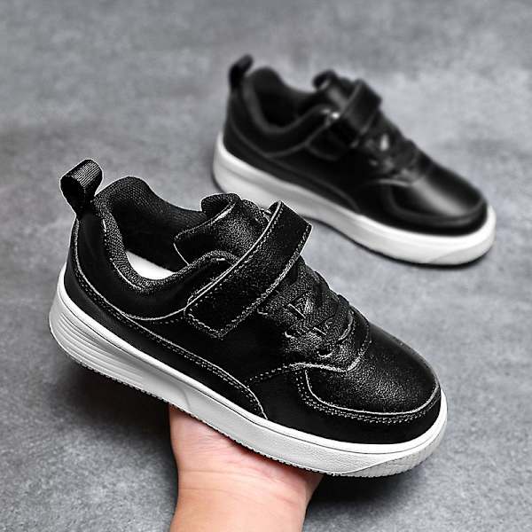 Sneakers som andas löparskor Mode Pojkar Flickor Sportskor 2L1901C Black 34