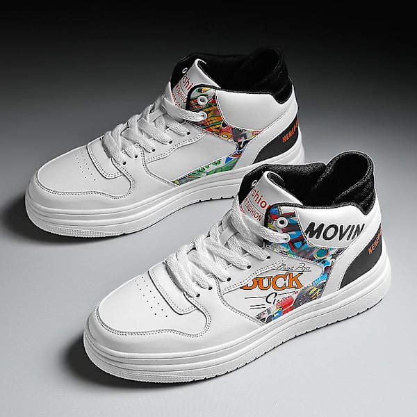 Sneakers för män High-Top Mode High-Top Casual Shoes 2C8922 Orange 41