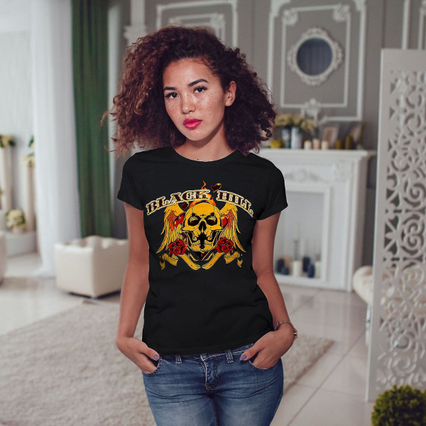 Black Hill Rose Dam Blackt-shirt | Wellcoda XL