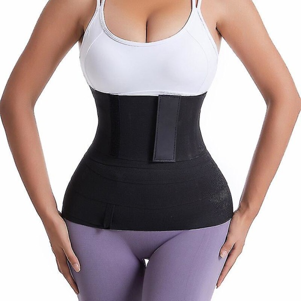 Waist trainer för kvinnor Snatch Me Up Bandage Wrap Lumbal Midjestöd Bälte Justerbar Mage Midje Wrap För Dam Allmänt, 13cm Uppgradering 3m