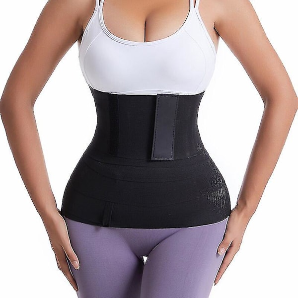 Waist trainer för kvinnor Snatch Me Up Bandagelinda ländryggen Midjestödsbälte Justerbar mage Midjelindning för kvinnor Allmänt, 10cm Uppgradering 3m