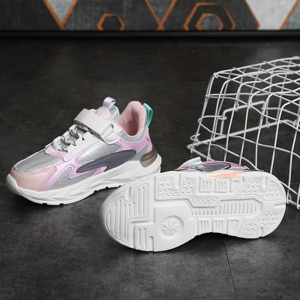 Barn Sneakers Andas löparskor Mode Pojkar Flickor Sportskor 3Au8909 Pink 31