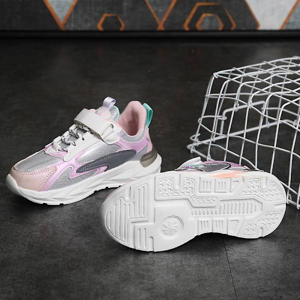 Barn Sneakers Andas löparskor Mode Pojkar Flickor Sportskor 3Au8909 Pink 34
