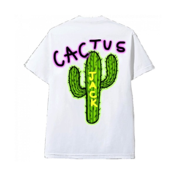 Cactus Jack T-shirt Blanc Cactus Logo Travis Scott Kläder 2XL