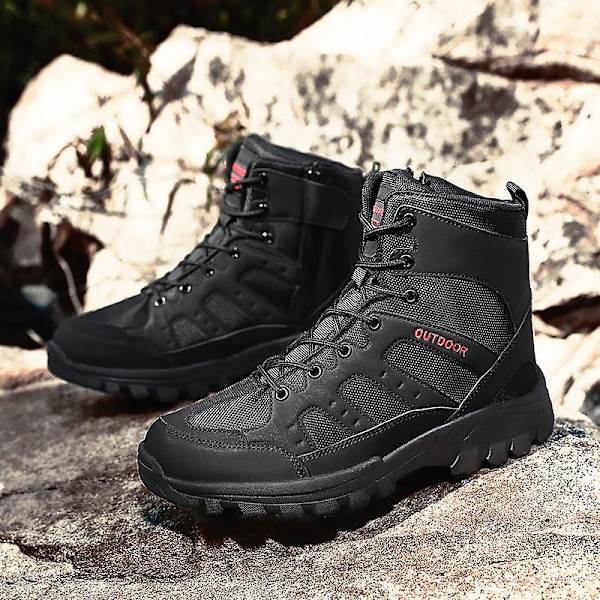 Herr Military Boot Combat Herr Stövlar Tacticalhane Shoes Work Safety Shoes A11 Black 41