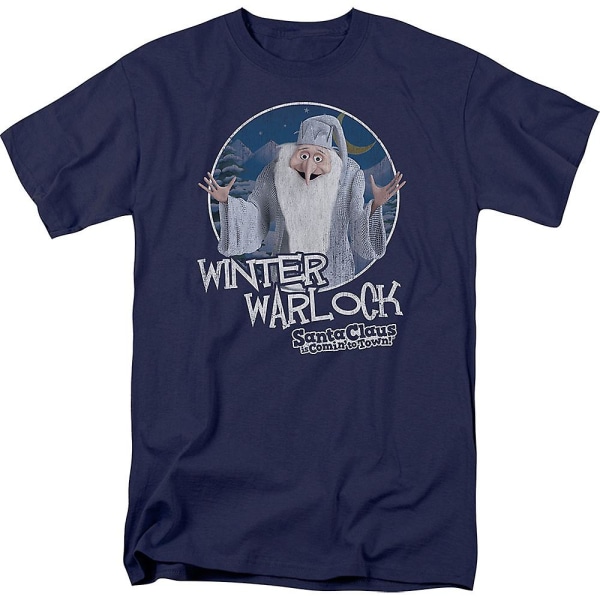 Winter Warlock Santa Claus Comin' To Town T-shirt L