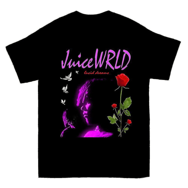Vintage Juice Wrld Lucid Dreams Rose Grafiska T-shirtkläder 2XL