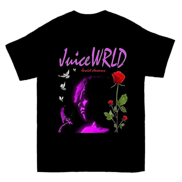 Vintage Juice Wrld Lucid Dreams Rose Grafiska T-shirtkläder M