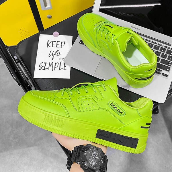 Herrskor Mode Sneakers Andas halkfria Casual Shoes Pd91 Green 42