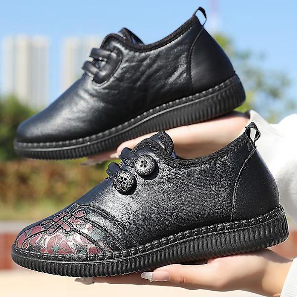 Dammode för äldre mode Casual Plus bomullsskor Vintersportskor 2L6885 Black 41