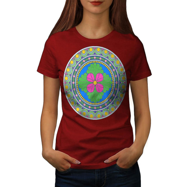 Mandala färgglada kvinnor T-shirt XXL
