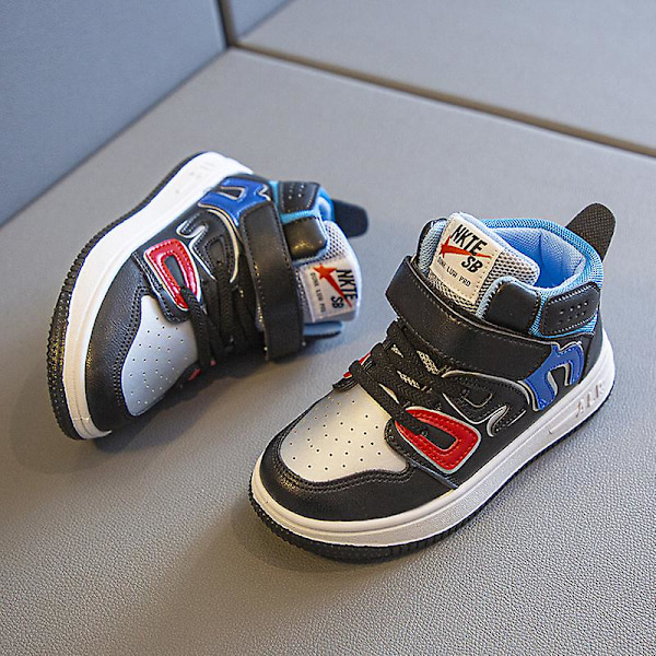 Barn Sneakers Andas Pojkar Flickor Skateboard Skor Löparskor Abc-1 Black 35