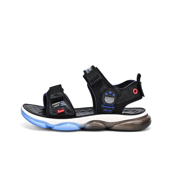 Pojkar sommar utomhus sandaler Fisherman sandaler Lätta sport sandaler 3Cb805 Black 28