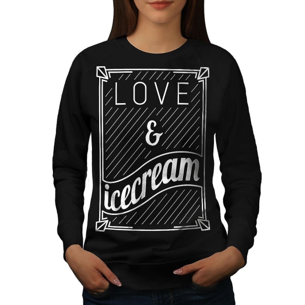 Älskar Icecream Sweet Women Blacksweatshirt M