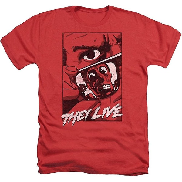 De lever Sci-fi skräck Komedi Film Grafisk affisch Vuxen Heather T-shirt Tee Large