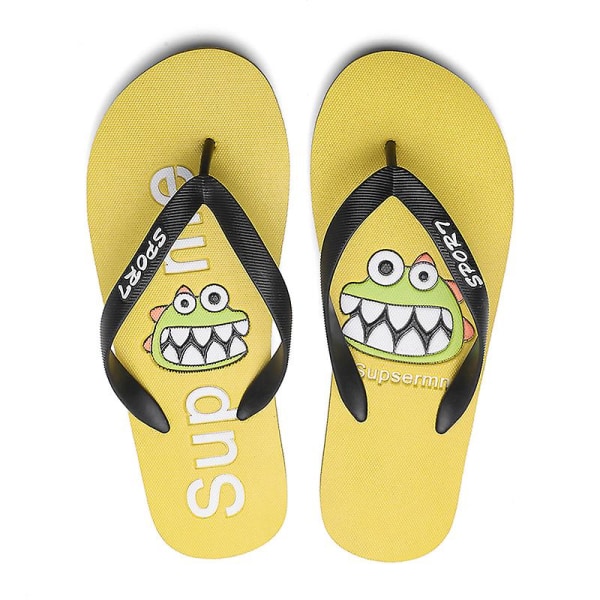 Herrtofflor Halkfria strandskor Flip Flops A126 Yellow 40