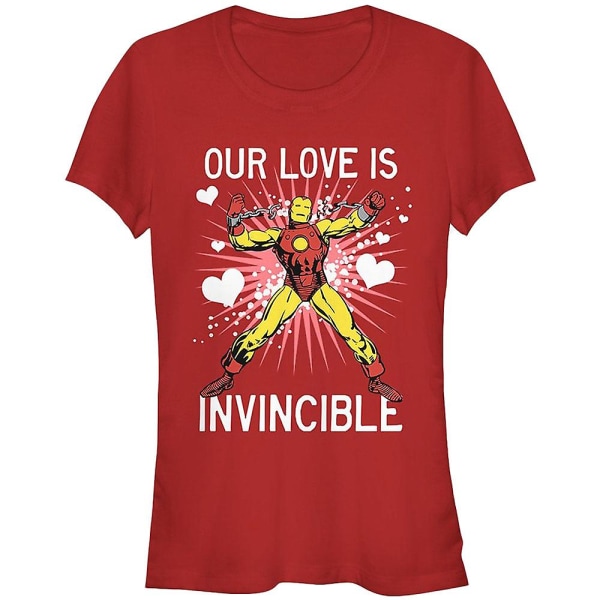 Junior Our Love Is Invincible Iron Man Shirt L