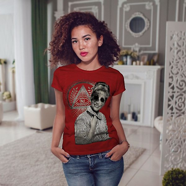 Triangel Skräck T-shirt för kvinnor XXL