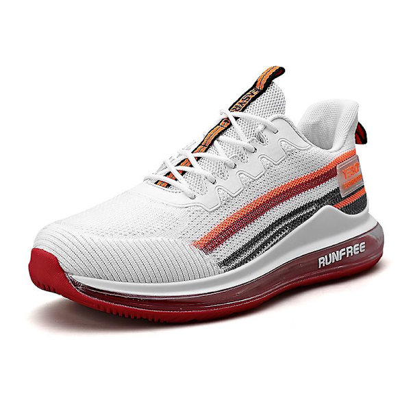 Herrskor Andas Mode Luftkudde Sneakers Sport löparskor 2Cbf22 WhiteRed 41