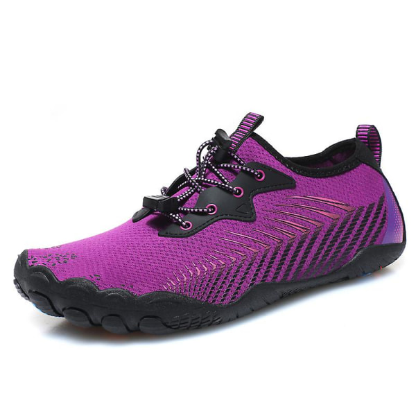 Vattenskor för män Snabbtorkande Sport Aqua Skor 3B977 Purple 35