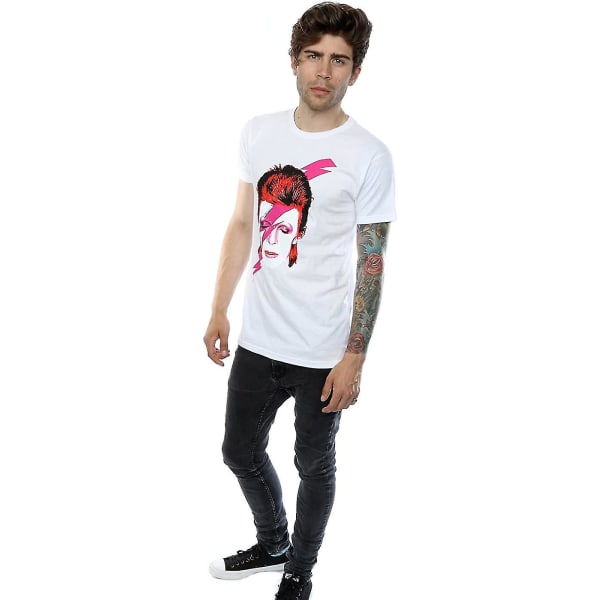David Bowie Aladdin Sane Lightning Bolt T-shirt för män X-Large