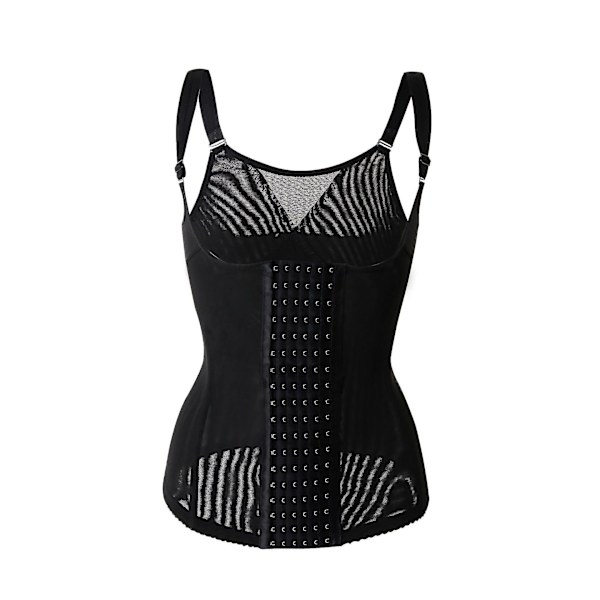 Waist trainer Kroppskorsett Dam Magkontroll Shapewear Midjeformare Väst Slimming Underkläder Bodysuits Body Shaper Bälte gördel,svart L