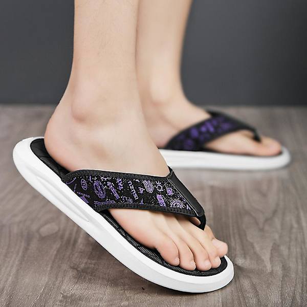 Herrflip-flops stringtrosor Sandaler Komforttofflor för stranden 3C23313 Purple 41
