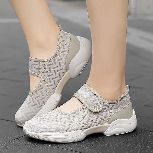 Kvinnors casual Andas och mjuka skor Fr2006 Beige 36