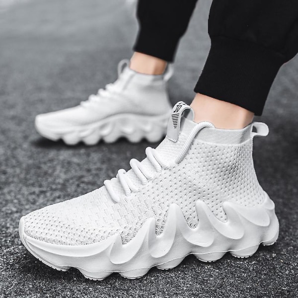 Sneakers för män Halkfria Coconut Skor Löparskor L450 White 44