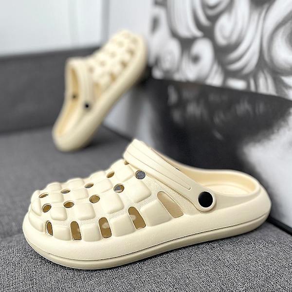 Strandtofflor för män Modesandaler Utomhus Halkfria inomhusskor 3B2104 Beige 40-41