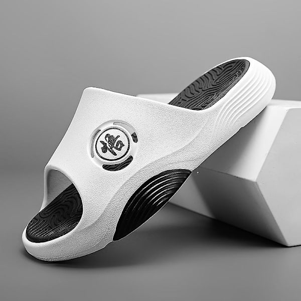 Män Kvinnor Strandtofflor Mode Sandaler Utomhus Halkfria inomhusskor XT666 WhiteBlack 41-42