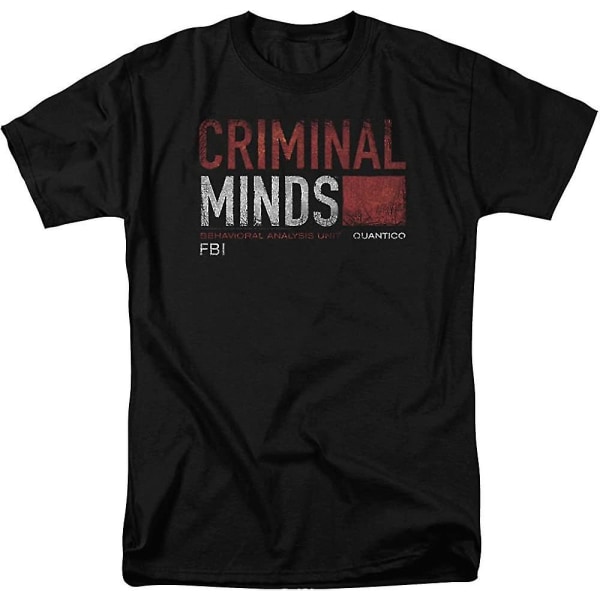 Criminal Minds Titelkort Beteendeanalys Enhet Quantico Fbi Vuxen T-shirt herr Svart (liten) M