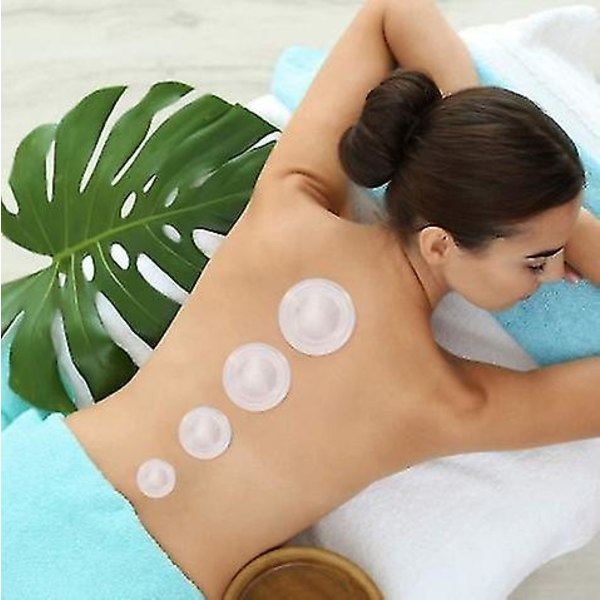 3st Set Silikonkoppningsglasset Set kopparmassagekoppar