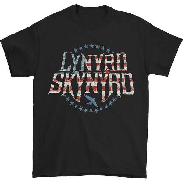 Lynyrd Skynyrd Stripes & Stars Logo Vanlig T-shirt för män XXXL