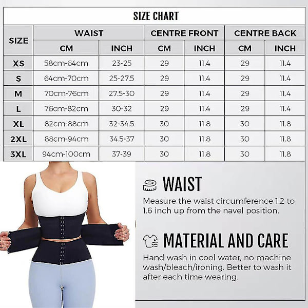 Waist trainer Body Shapewear Kvinnor Magen Slimming Slida Kvinna Platt maggördel Postpartum Slida Wrap Midjebälte Lequeen Corset,svart XS