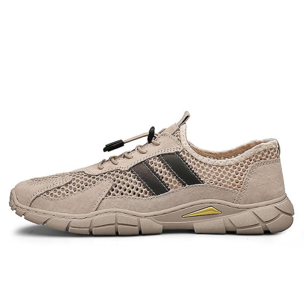 Sneakers för män Löpartennisskor Lättviktsventilerande Sport Athletic 3D7166 Khaki 46