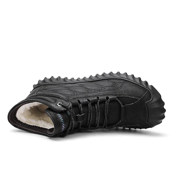 Herr vinter snösneakers Vattentåliga skor Anti-halk casual i bomull 2009 Black 44