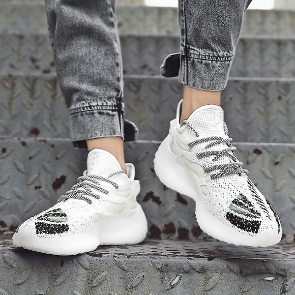 Herr Dam Sneakers Andas löparskor Mode Sportskor Yj8607-1 WhiteBlack 39