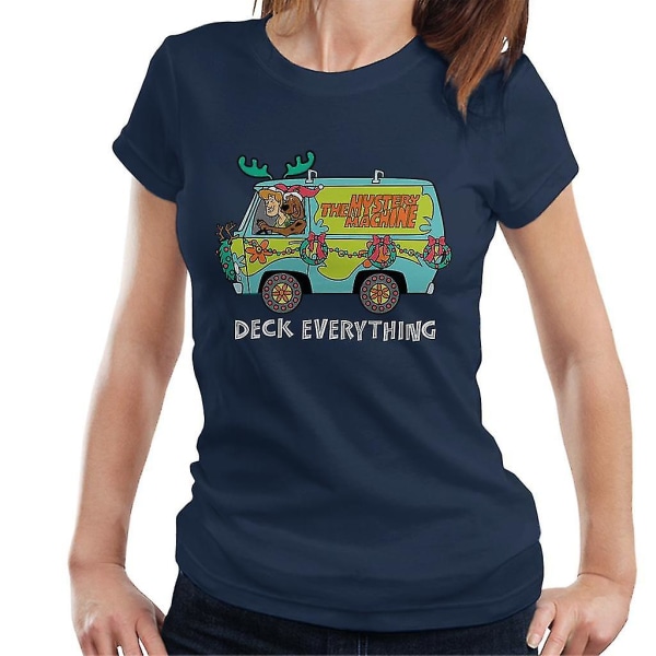 Scooby Doo Christmas The Mystery Machine T-shirt för kvinnor