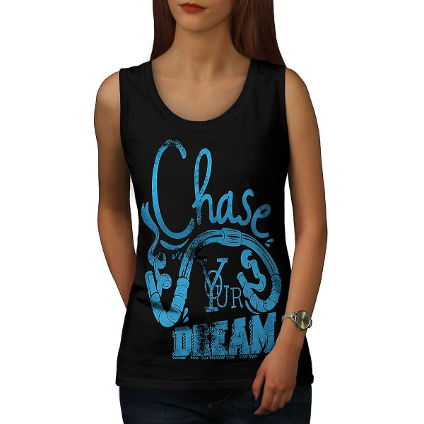 Chase Your Dream Women Blacktank Top L