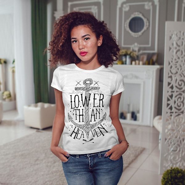 Lower Than Heaven Whitet-shirt för kvinnor M